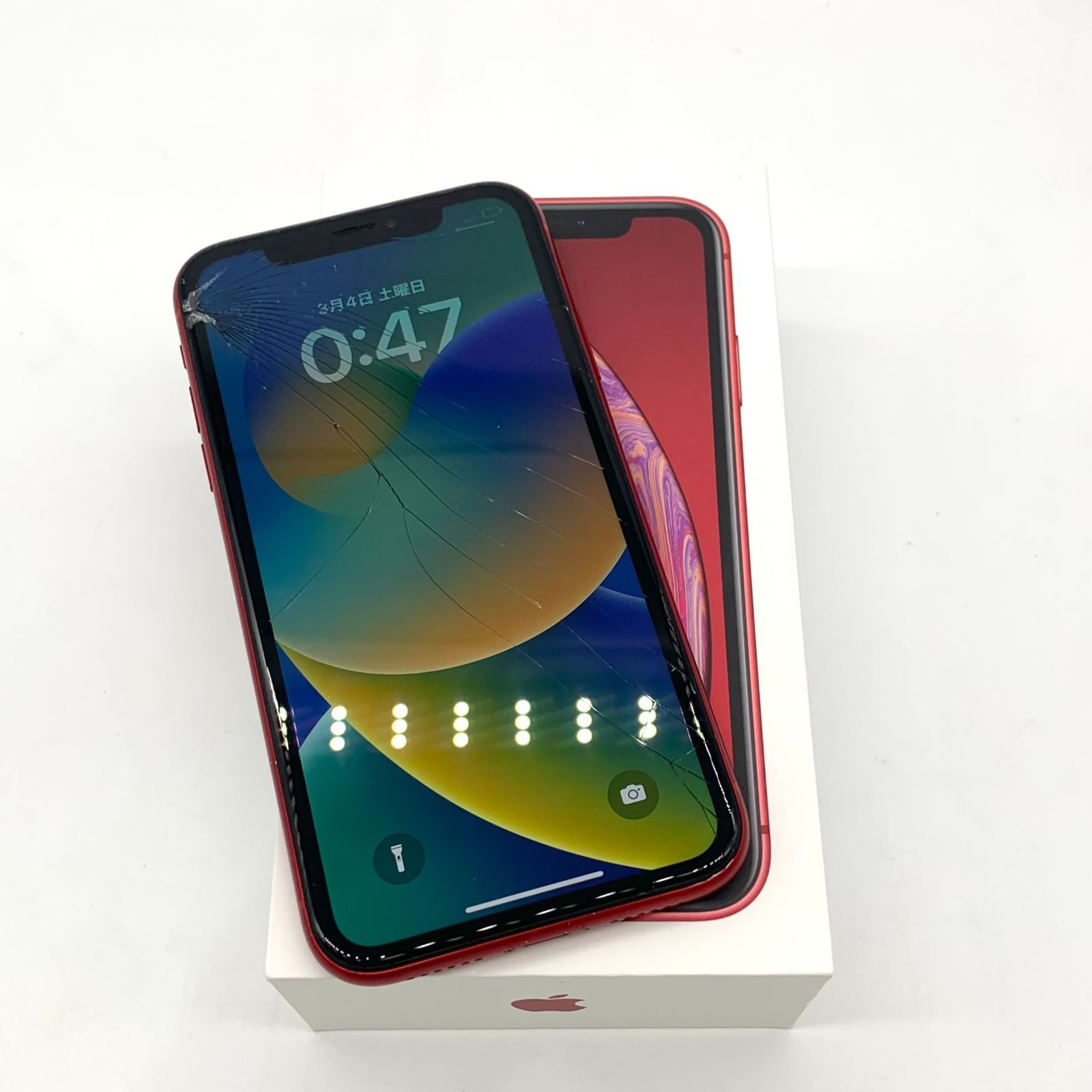▽【ジャンク品】SIMロック解除(Softbank) iPhoneXR 64GB レッド
