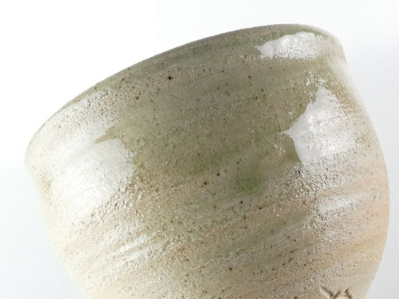 清宮】二代 水野双鶴 練込 茶碗 共箱 高さ 約9cm 幅