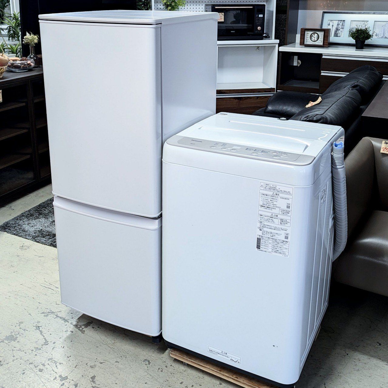 生活家電2点セット】冷蔵庫＆洗濯機 Panasonic 2021年製 6.0㎏ NA 
