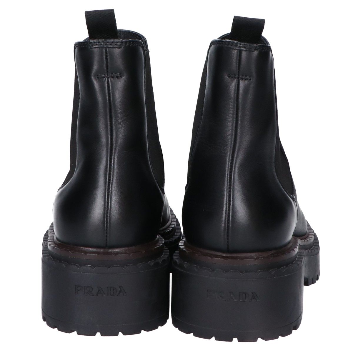  PRADA プラダ 2 TE 199 チャンキーラバーソール レザー チェルシー 5 サイドゴアブーツ ブーツ 革靴