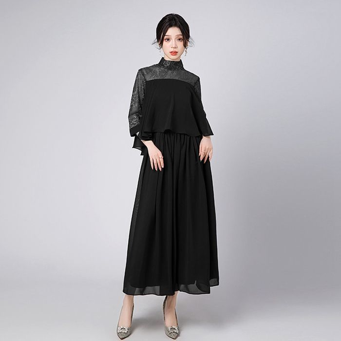花嫁 ワンピース レディース ドレス パーティードレス シフォンワンピース シンプル ミモレ丈 Aライン およばれ 女子会 二次会 フォーマル 通勤 結婚式 謝恩会 発表会 演奏会 同窓会 成人式 誕生日 体型カバー yuanmeng47