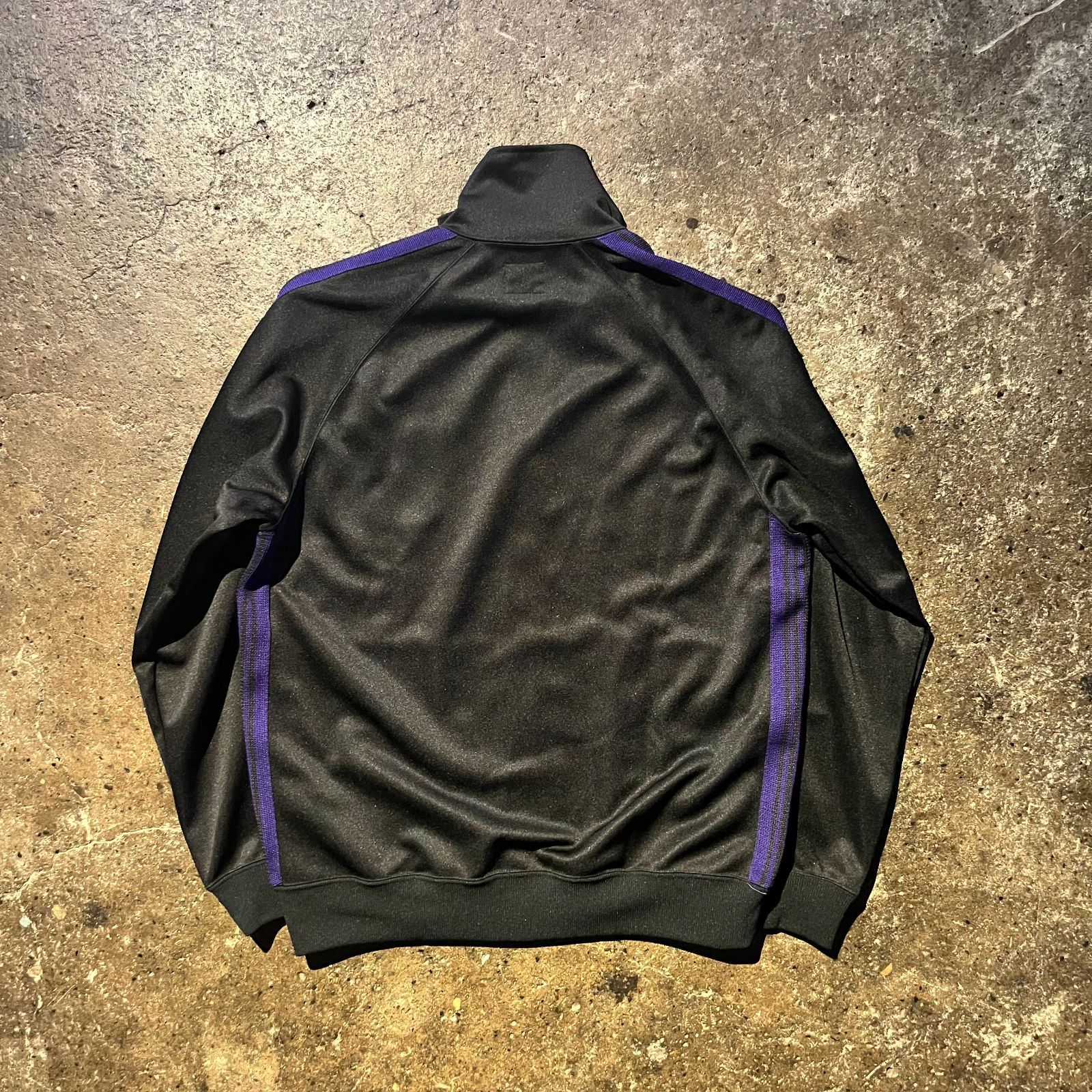 Needles Track Jacket Poly Smooth M ブラック/パープル ニードルス 