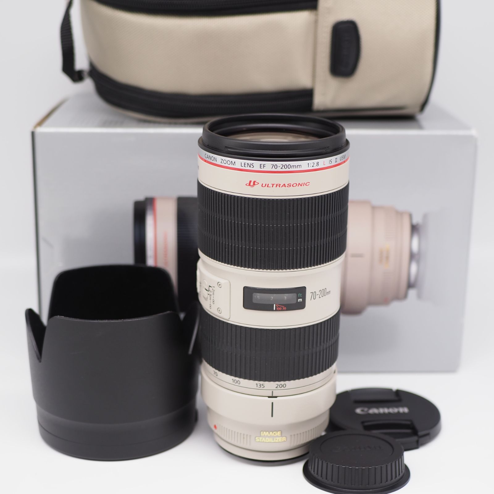 美品 キヤノン Canon EF70-200mm F2.8L IS II USM ケース付き - カメラ
