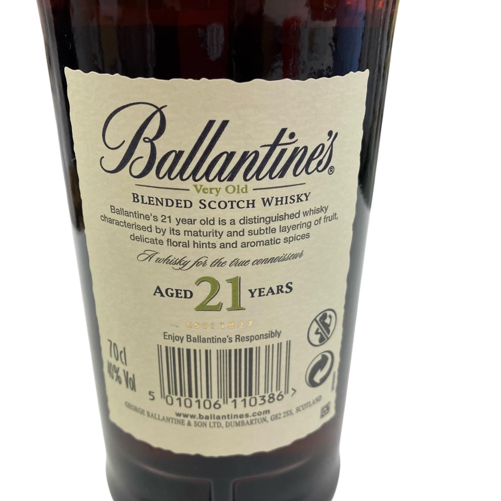 186000 Ballantines バランタイン 21年 ベリーオールド ウイスキー