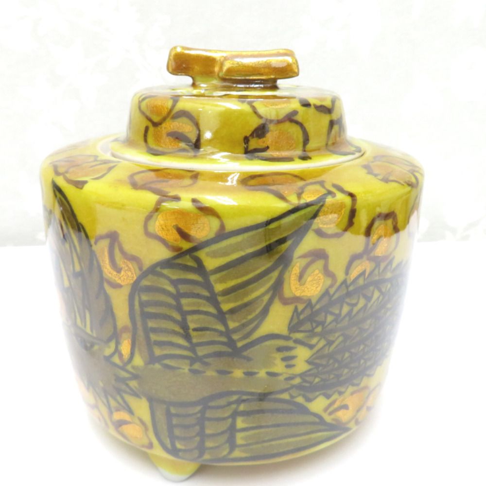 松本佐一　香炉 九谷焼 骨董・民芸品 松本佐一 松屋窯 松本陶房 香炉 香爐 金彩色絵