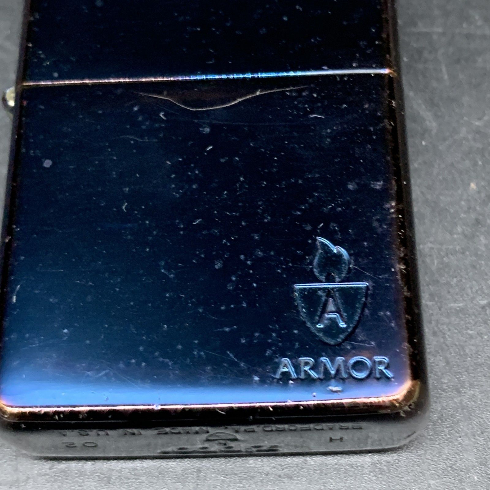 M376 zippo ジッポ ARMOR アーマー H02 ブルー 火花OK ジッポー