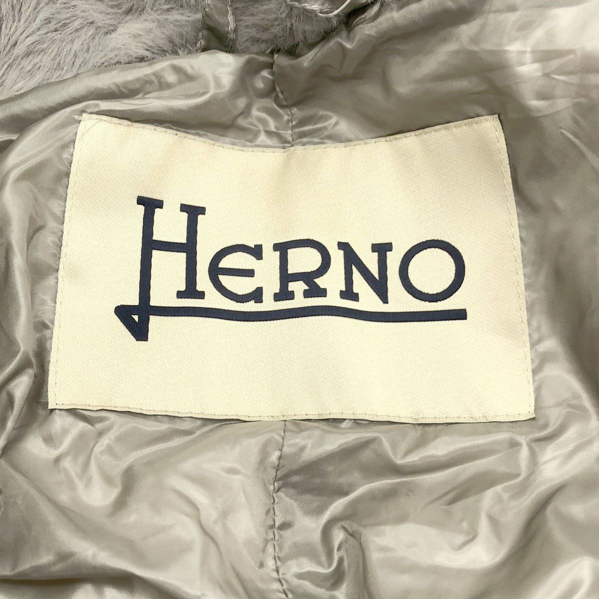 HERNO ヘルノ Down Jacket フェイクファー切替ダウンジャケット PI1123D-12017-9406 グレー 44 - メルカリ