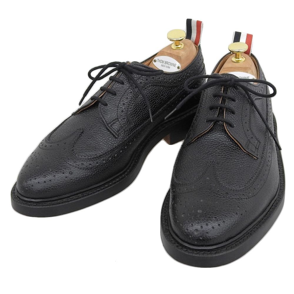 US7】THOM BROWNE トムブラウン ウィングチップ ブーツ レザー