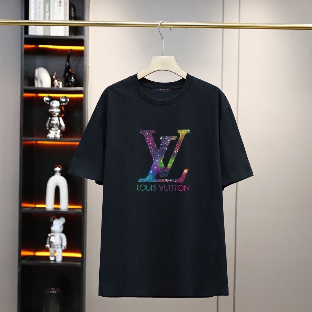 【シンプルベーシック♡】Louis Vuitton コットンTシャツ エンブロイダードシグネチャーコットンTシャツ ｜ルイ・ヴィトン