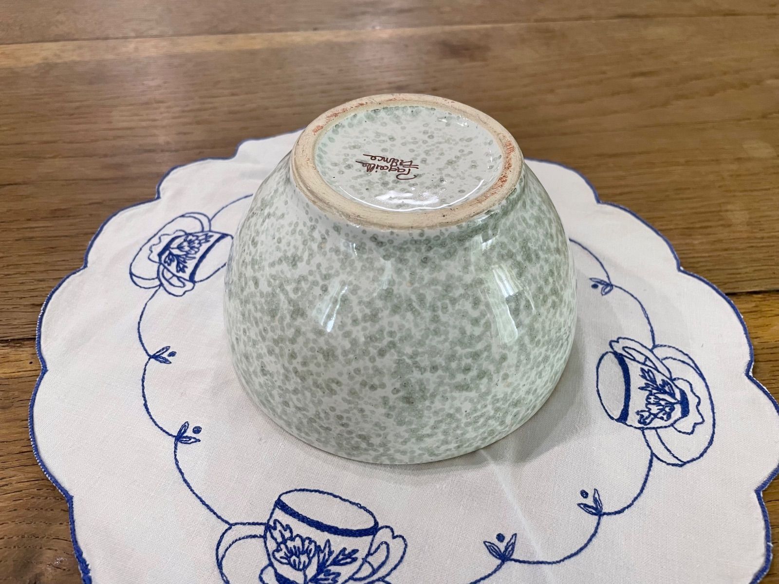 フランスアンティーク カフェオレボウル 猫モチーフ