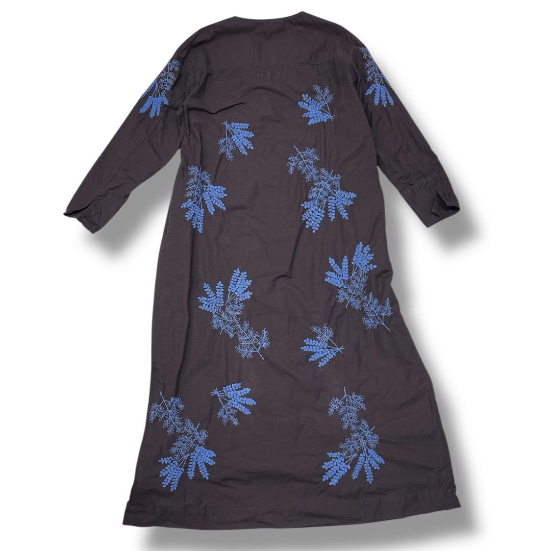 ヌキテパ ロングワンピース ネイビー ne Quittez pas 花柄ロング