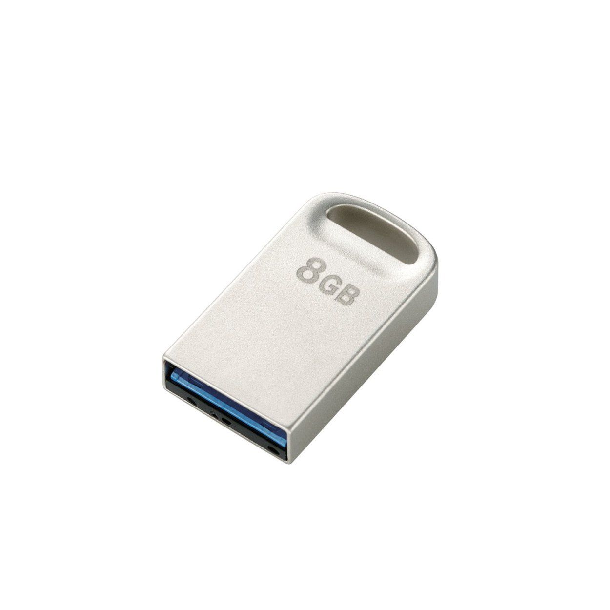 エレコム USBメモリ 8GB USB3.0 超小型 シルバー MF-SU308GSV [シルバー] [8GB] [USB3.0]
