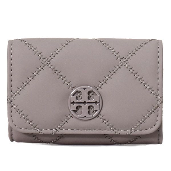 トリーバーチ カードケース TORY BURCH レザー ウィラ マット キルティング ロゴ 定期入れ 名刺入れ ステッチ 二つ折り カードケース  ミニ ウォレット グレイヘロン 150057 - メルカリ