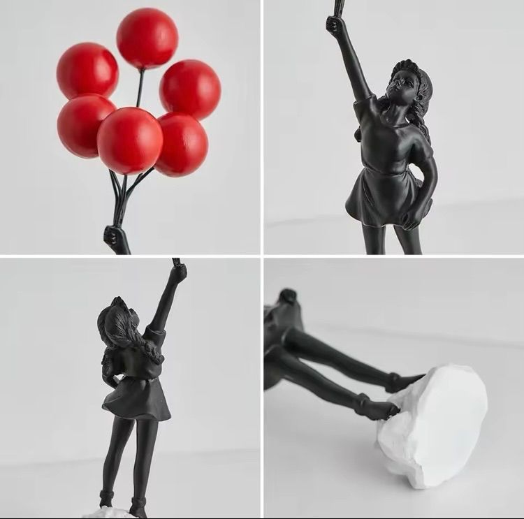 バンクシー フィギュア 風船と少女 インテリア 【新品未使用】Banksy Girl With Balloon 風船 少女 赤い風船を持った少女  オブジェ フィギュア レプリカ 置物 おしゃれ アート作品 レプリカ アート作品 絵画 - メルカリ