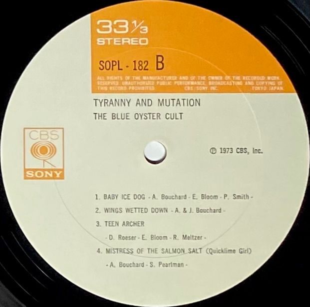 LP ブルー・オイスター・カルト 暴虐と変異 SOPL182 CBS SONY /00260 ブルー・オイスター・カルト 『暴虐と変異』 国内盤 LP SOPL-182