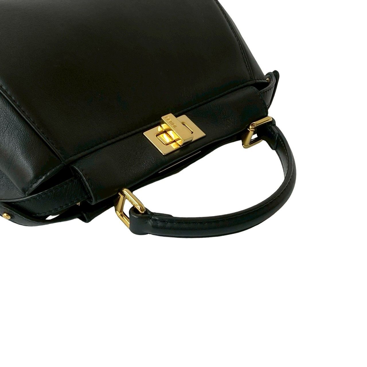 極 美品 袋付 FENDI フェンディ ピーカーブー レザー 本革 2way