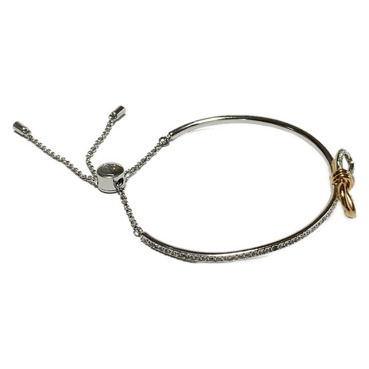 【新品未使用】swarovski スワロフスキー バングル ldyllia Idyllia バングル, フラワー, ブルー, ロジウム・プレーティング