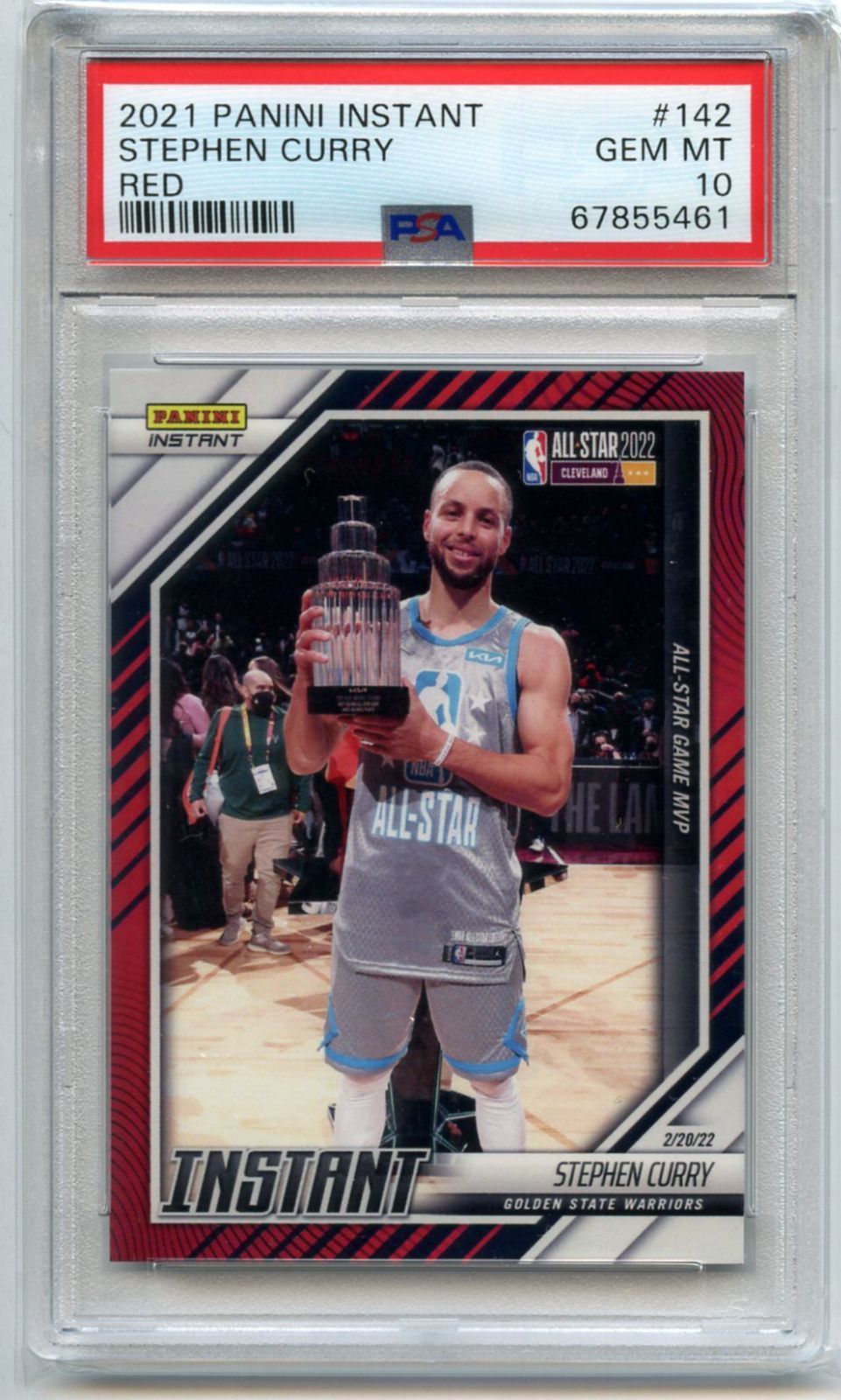 PSA10 Stephen Curry 2021 Panini Instant Red 142 ステフィン カリー オールスターゲームMVP 99枚 レッドパラレル