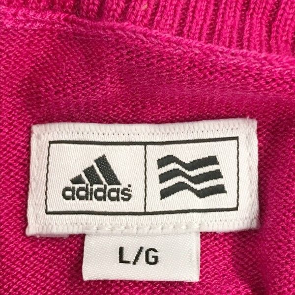 N adidas アディダス タートルネックニットセーター ピンク ゴルフ 長袖 ADIDAS GOLF アディダスゴルフ タートルネックニットセーター