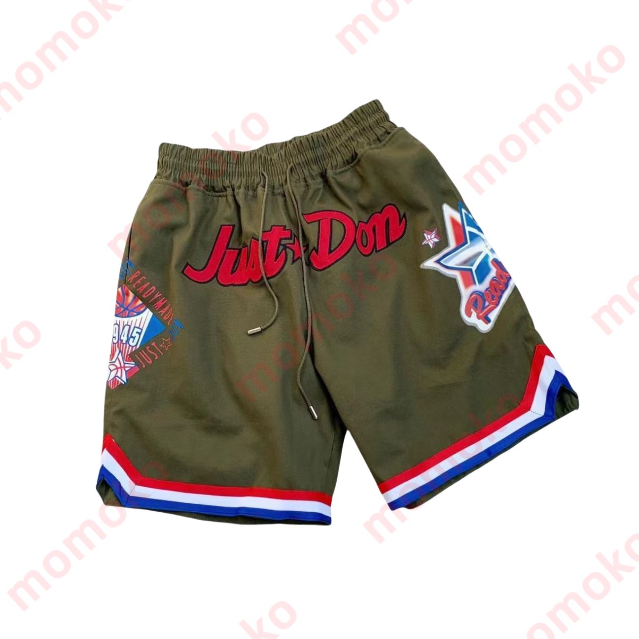 READY MADE (レディメイド) 18SS ×JUST DON BASKET SHORTS ロゴパッチ 