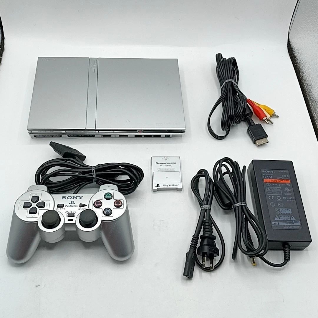 10 薄型　中古PS2 SCPH-75000 シルバー　正常動作　プレイステーション2　レターパックプラス　送料520円 ps2 75000の通販