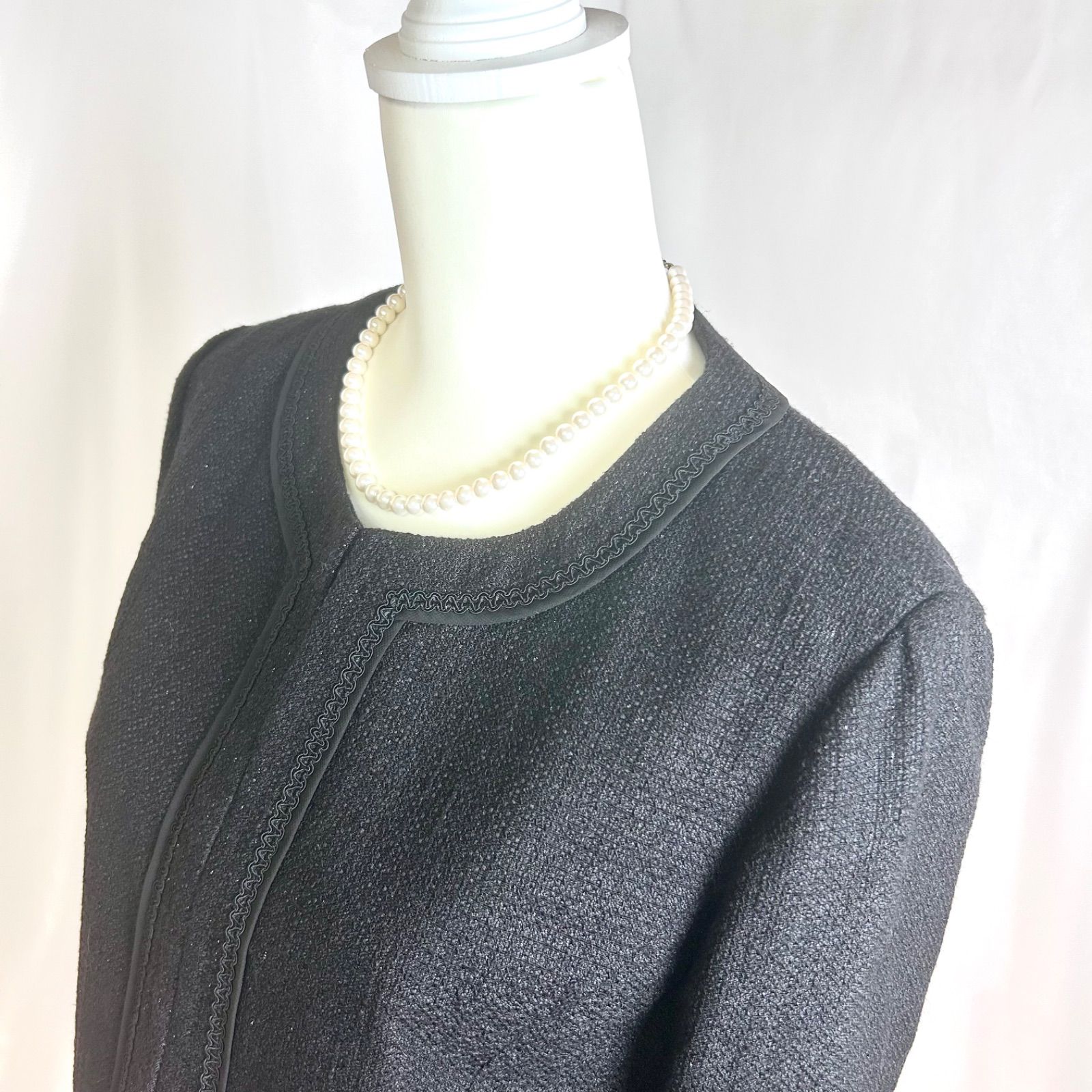 極美品】persodea white label ノーカラージャケット size 15AR 