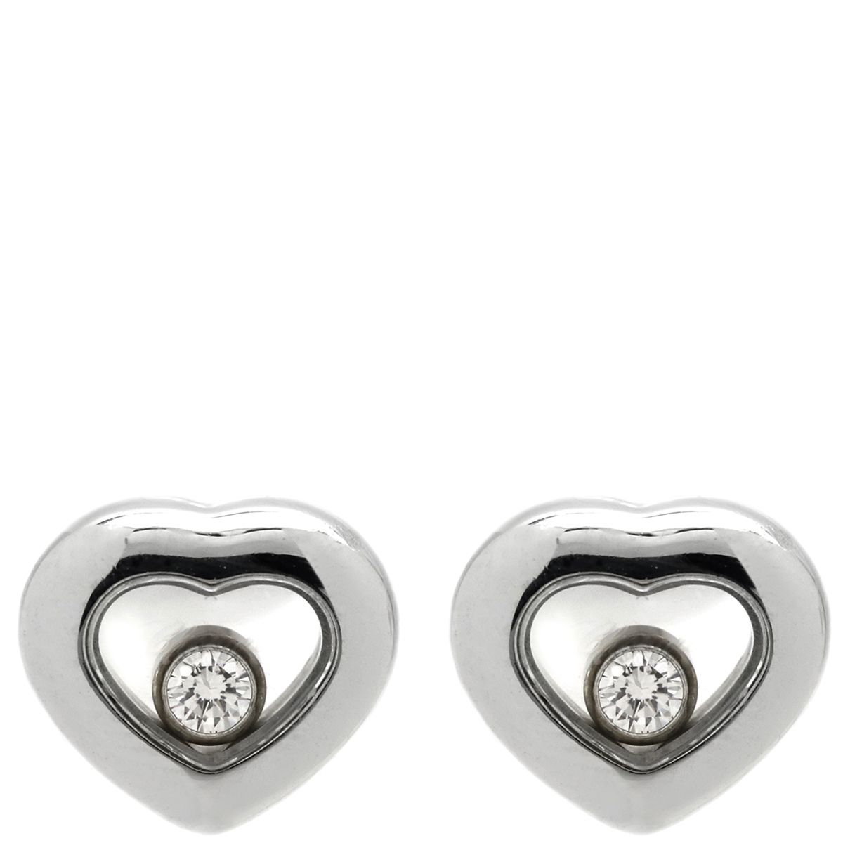 Chopard ショパール　ハッピーダイヤモンド　ハート　ピアス　K18 WG ショパール CHOPARD ピアス ハッピーダイヤモンド ハート K18WG