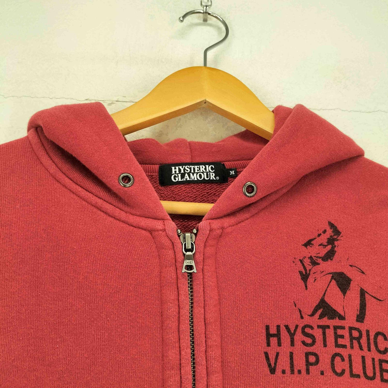 HYSTERIC GLAMOUR 両面 girl プリント zip パーカー HYSTERIC GLAMOUR 両面 girl プリント zip パーカー