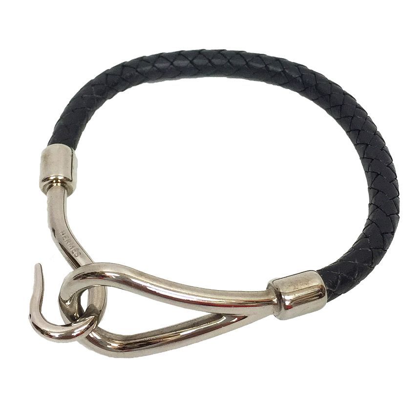 ☆エルメス☆ ジャンボ ブレスレット HERMES エルメス ジャンボH レザーブレスレット ブラック 黒