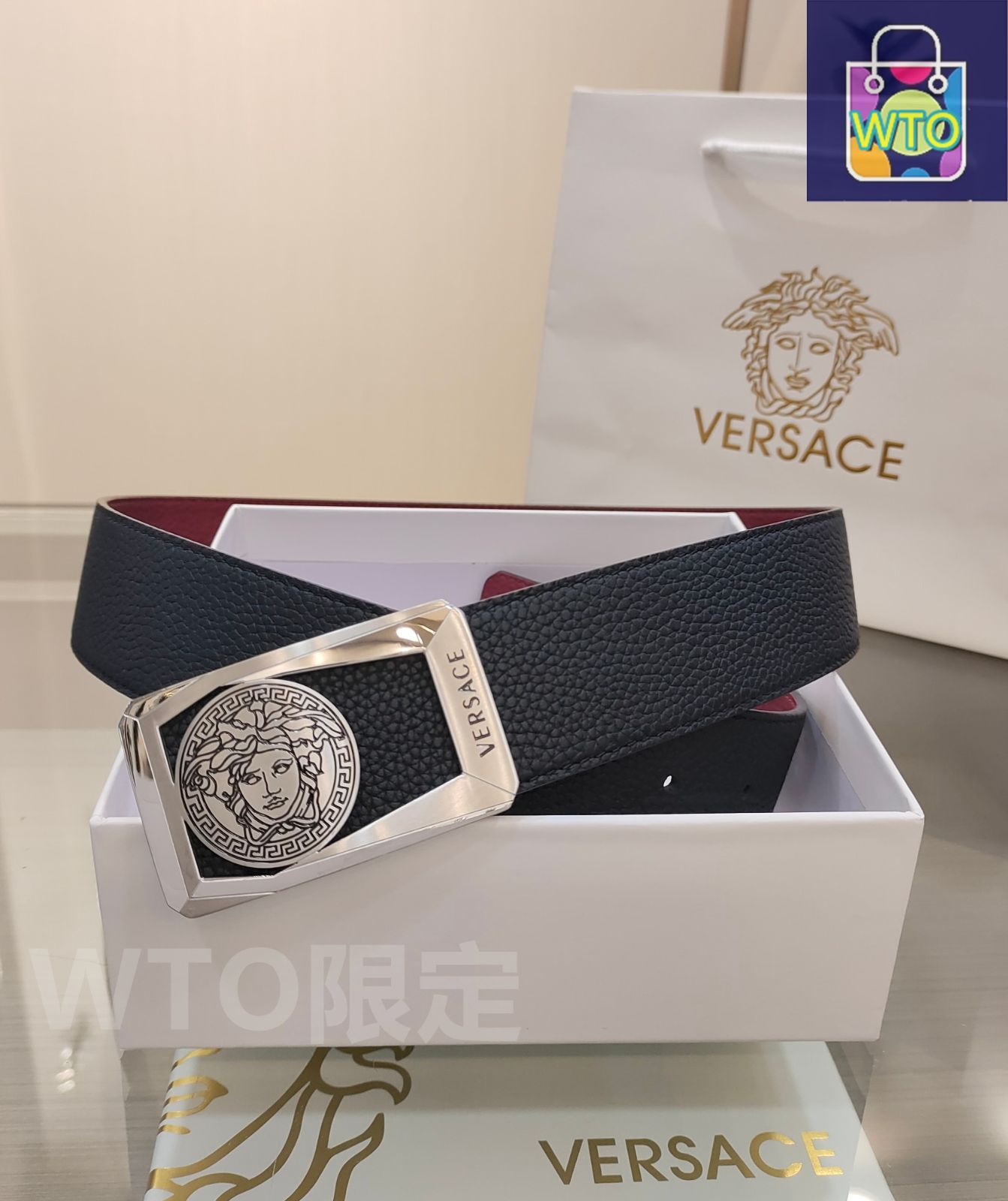 今日WTO】VERSACE ヴェルサーチ ベルト-1-CDB61 - メルカリ