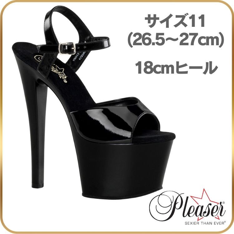 26.5 27 cm Pleaser プリーザー キャバ ヒール サンダル 厚底 18cm