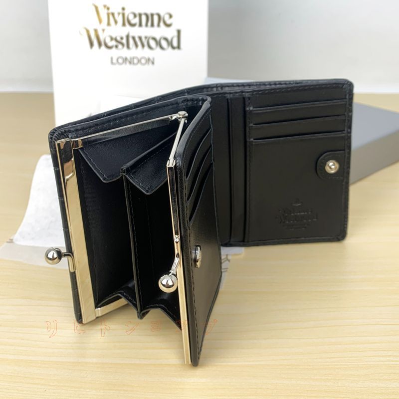 ヴィヴィアンウエストウッド　二つ折り財布　がま口 ヴィヴィアンウエストウッド Vivienne Westwood 口金 ミニ 二つ折り