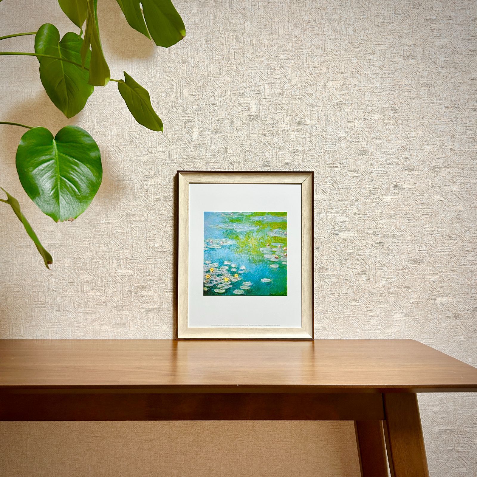 クロード・モネ、「ジュフォス、夕方の風景」、希少な画集より、新品高級額・額装付 名画の世界 額絵シリーズ「睡蓮」クロード・モネDEME-222-7