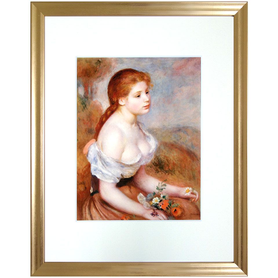 美品 ルノワール「足をふく浴女」複製画 サンパウロ美術館展 豪華額装