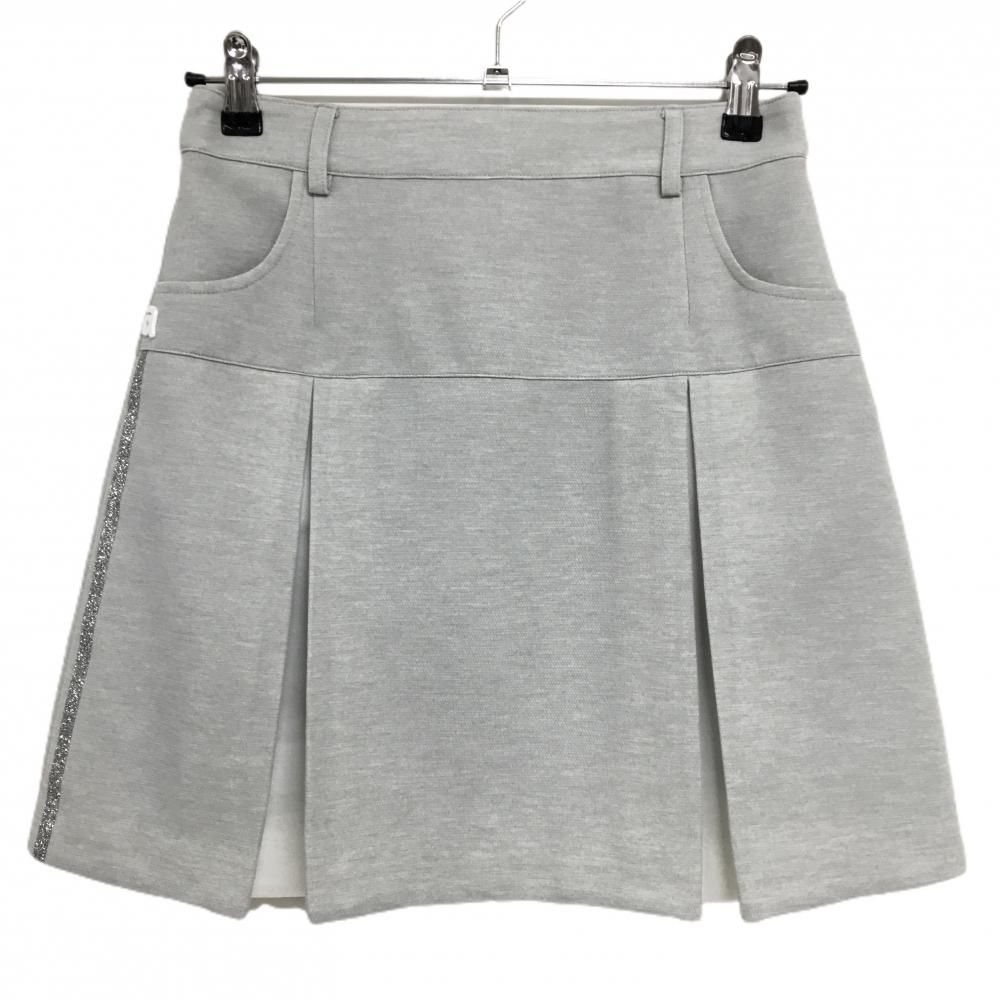 アルチビオ スカート ライトグレー ボックスプリーツ 裏地付 レディース 38 S ゴルフウェア archivio