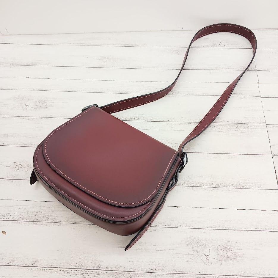 美品 COACH コーチ Saddle Bag サドルバッグ 20115 ロゴチャーム  