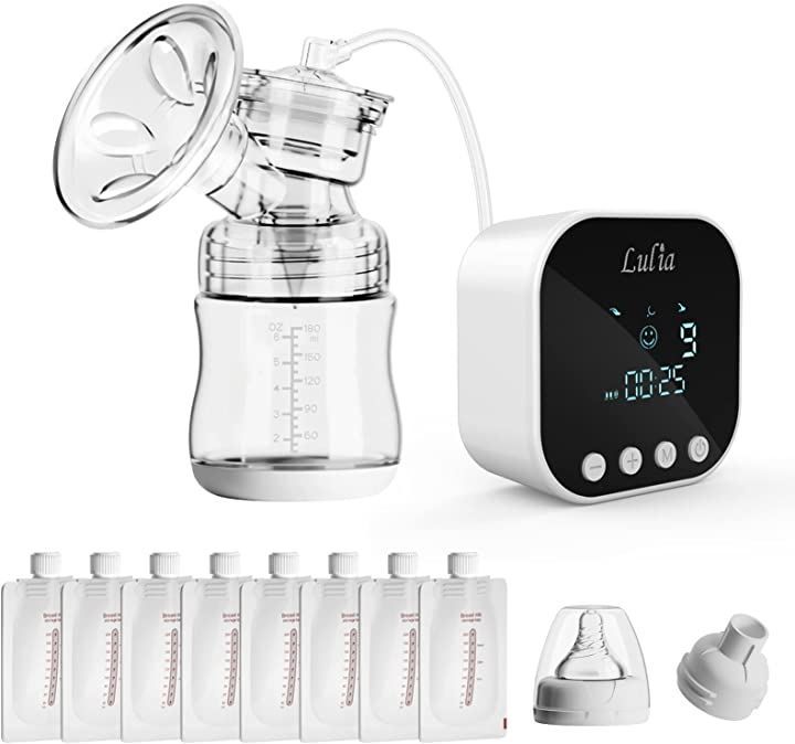 Lulia 電動 さく乳器 搾乳機 さくにゅうき 搾乳器 逆流防止 操作簡単 日本語説明書付き 片胸用