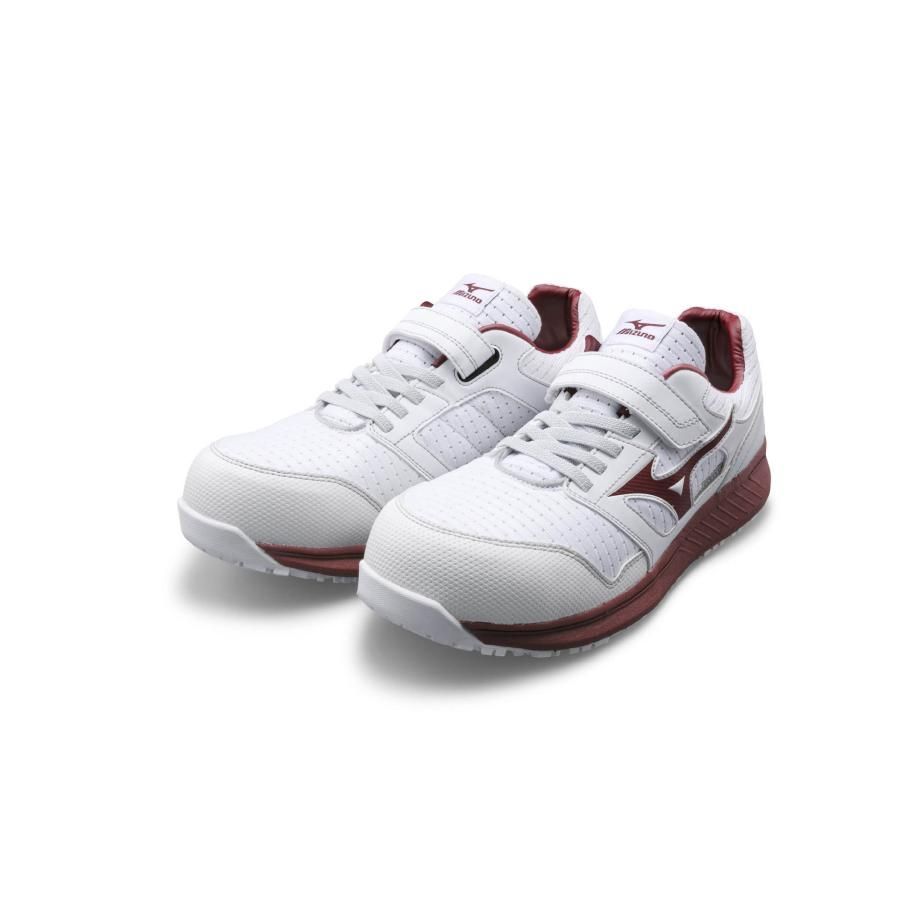 MIZUNO EU33L F1GA230201 ホワイト×ワインレッド ミズノ 安全靴
