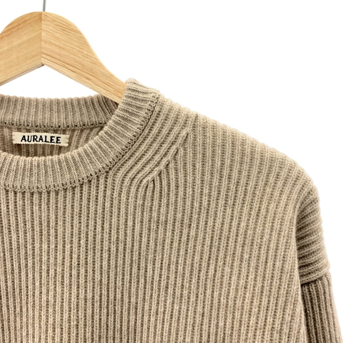 【美品】  AURALEE / オーラリー | CASHMERE WOOL RIB KNIT BIG P/O / カシミヤ オーバー ニット セーター | 4 | ブラウン | メンズ 美品】 AURALEE / オーラリー | CASHMERE WOOL RIB KNIT BIG P/O