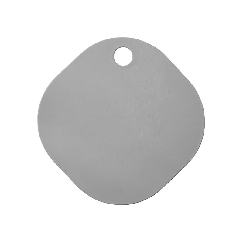 アンドエヌイー -NE カッティングボード nikii グレー 1枚 幅18.5cm×奥行き18.5cm×厚さ0.3cm まな板 食洗機対応 抗菌 小さい ミニまな板 丸 四角 フック付き おしゃれ NIK-178-GY