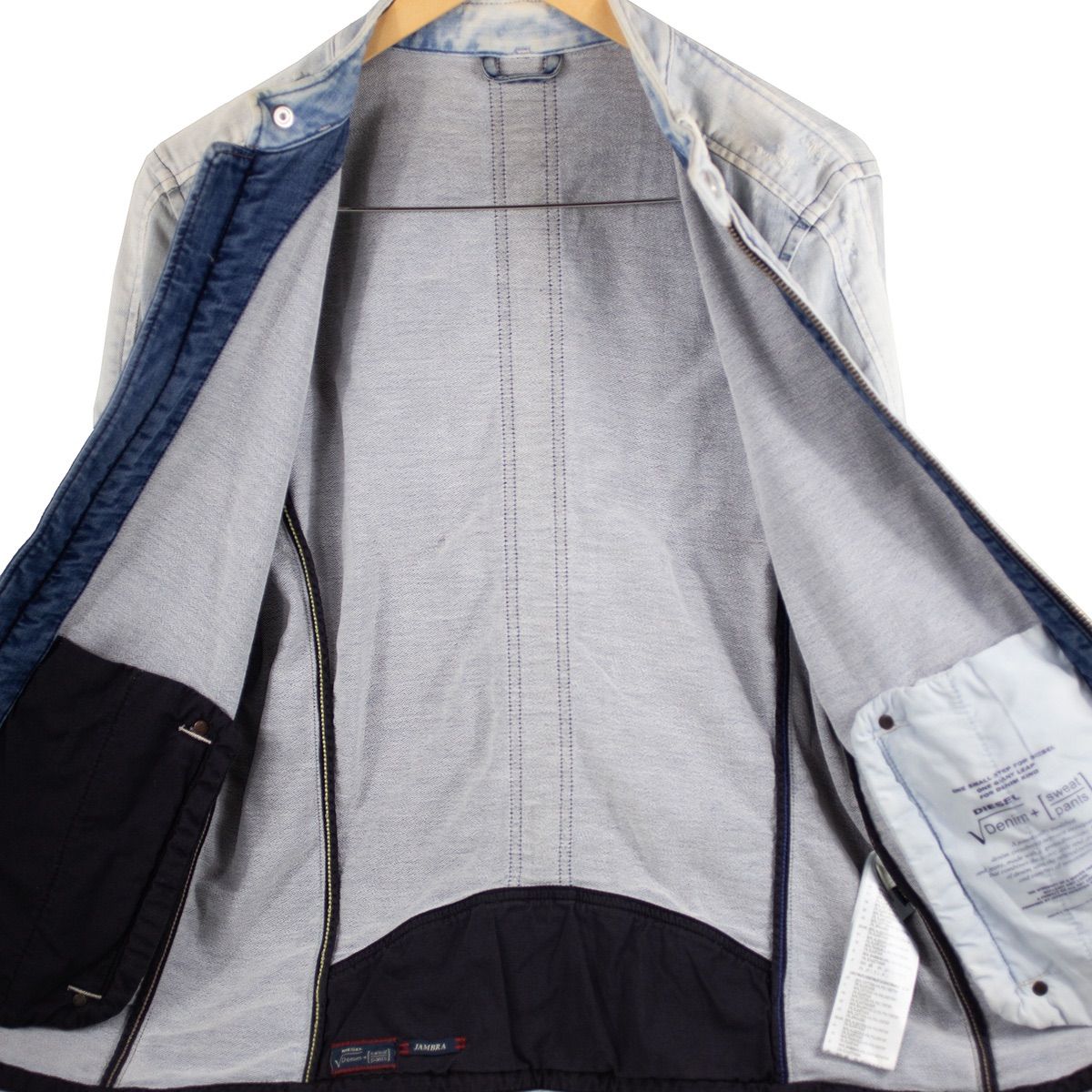 DIESEL デニムジャケット シングル ライダース ストレッチ ダメージ加工 DIESEL】ディーゼル デニム ライダースジャケット シングル Gジャン