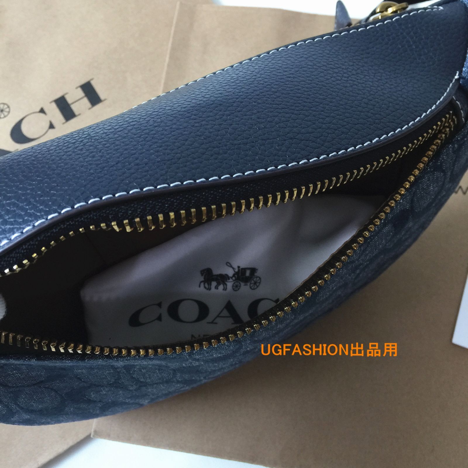 ＜コーチバッグ＞COACH/コーチバッグ CG994 デニム ボディーバッグ ベルトバッグ ウエストバッグ メンズ　クロスボディー ショルダーバッグ アウトレット品 紙袋付属　新品未使用