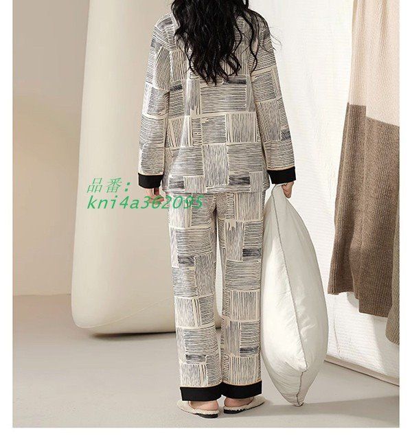 ペアパジャマ 冬春秋 ２点セット ルームウェア メンズ カップル 部屋着 シンプル ペア おしゃれ ゆったり寝巻き お揃い ギフト 韓国風 kni4a362095 DECORATOM_COM_BR