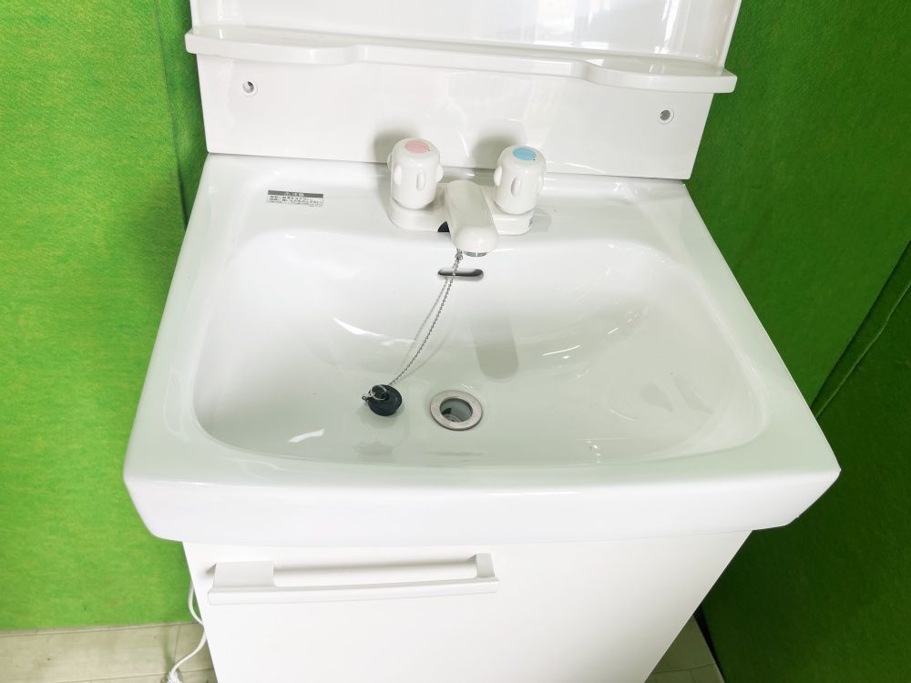 (使用頻度少なく美品)　リクシル LIXIL　オフト 洗面化粧台セット FTV1N-500+MFK-501　スリムタイプ ■A-4011 使用頻度少なく美品) リクシル LIXIL オフト 洗面化粧台セット FTV1N