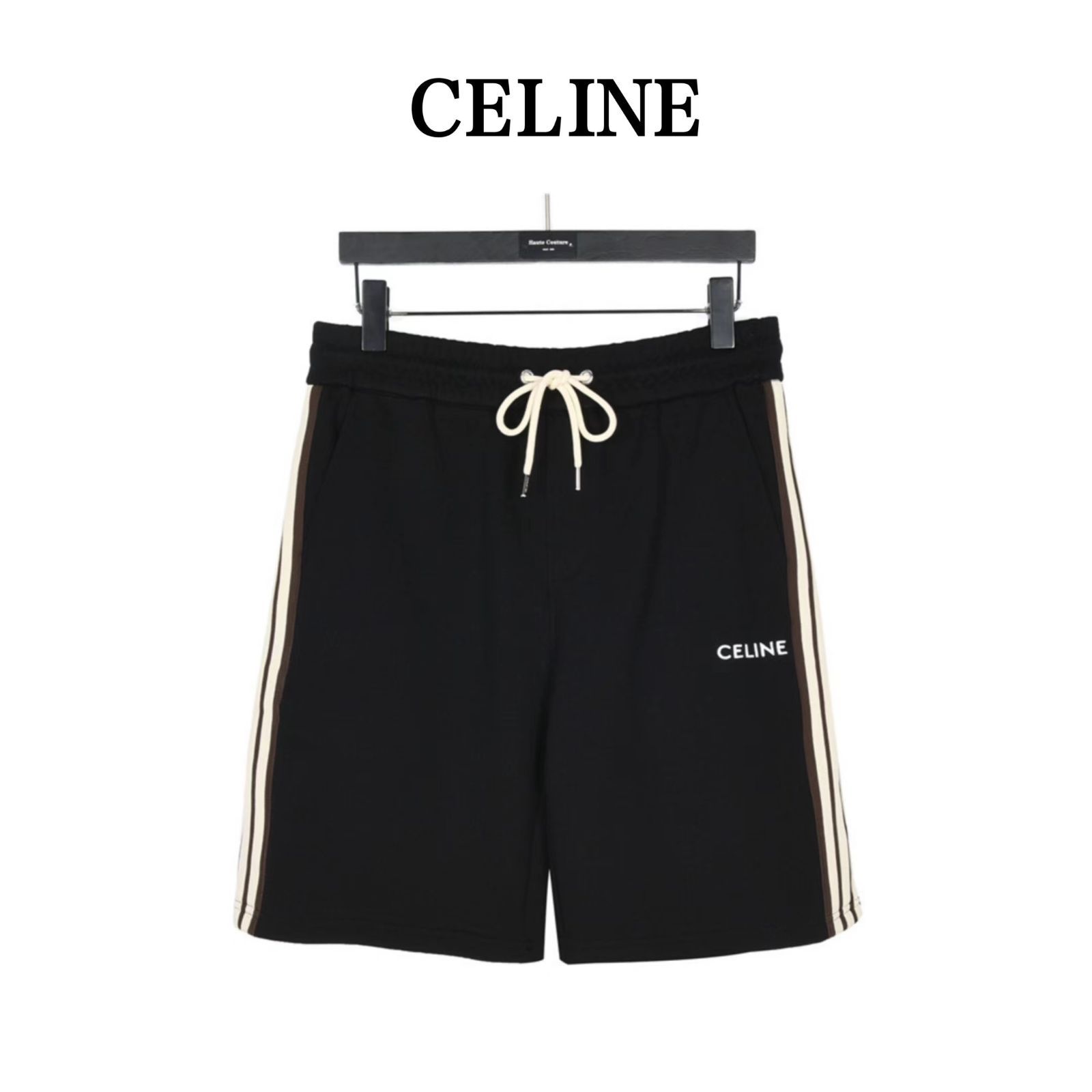 新品 【CELINE/セリーヌ】ロゴ入り ショートパンツ ハーフパンツ