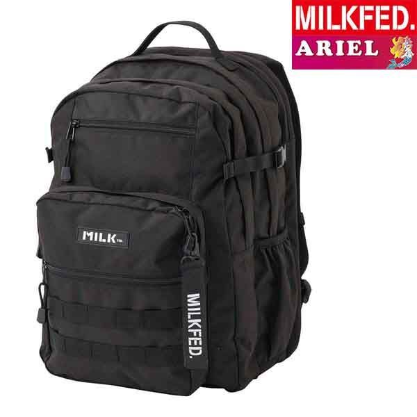 リュック ミルクフェド MILKFED ブラック 黒 ACTIV DOUBLE POCKET