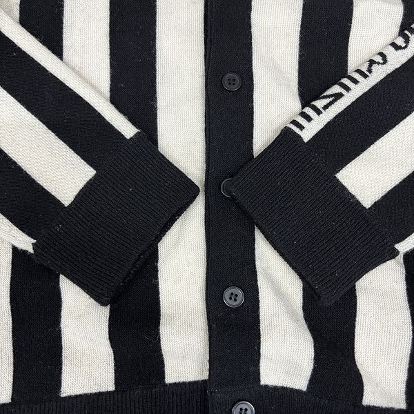 【最高コラボ】シュプリーム　ラコステワッペンロゴ　ストライプカーディガン　L 最高コラボ】シュプリームラコステワッペンロゴストライプ