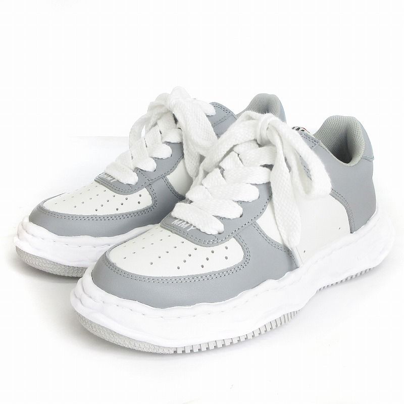 ミハラヤスヒロ MIHARA YASUHIRO WAYNE LOW スニーカー ローカット レザー A08FW706 グレー 41 25.5cm位 靴