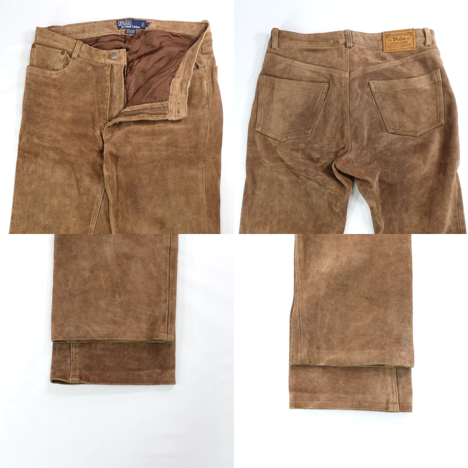 90s希少レア☆Ralph Lauren ラルフローレン レザーパンツ W32 - メルカリ