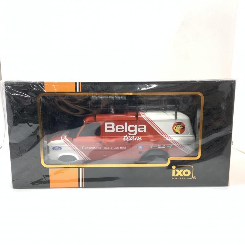 【中古】1/18 イクソ フォード トランジット MK II 1979 ラリーアシスタントカー `Belga` ルーフラックu0026タイヤアクセサリー[10]